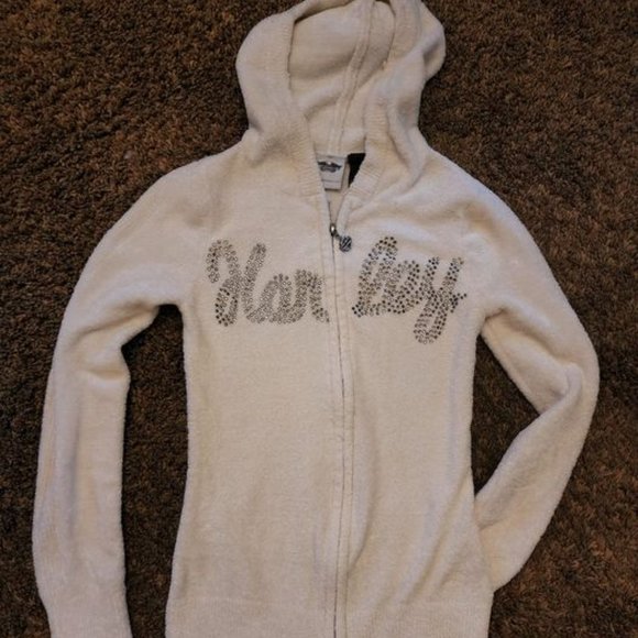 Harley Davidson super soft fleece hooded blingy jacket. Small. - Picture 1 of 1